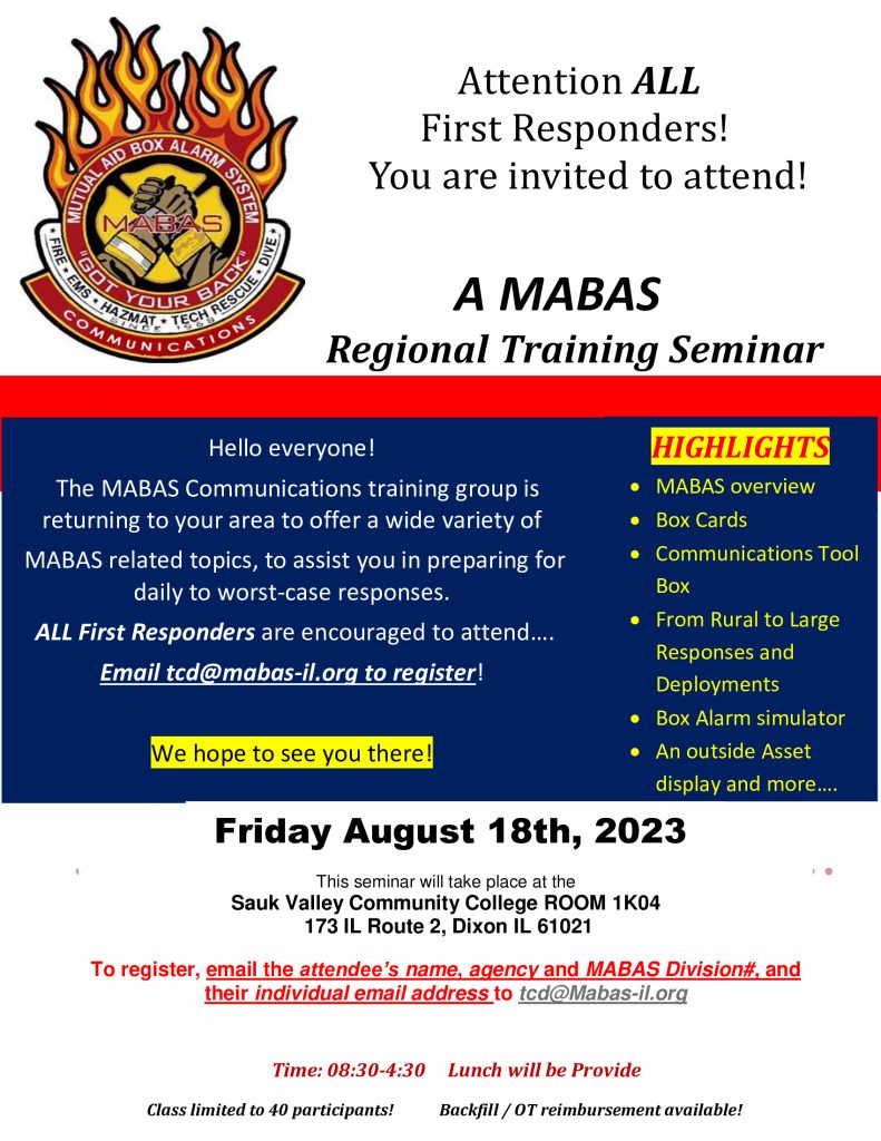 MABAS Training Seminar Dixon MABAS